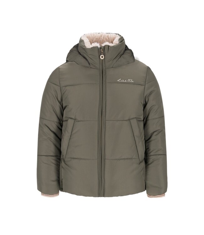 Like Flo winter winterjas meisjes - groen - Aelin - kort, capuchon