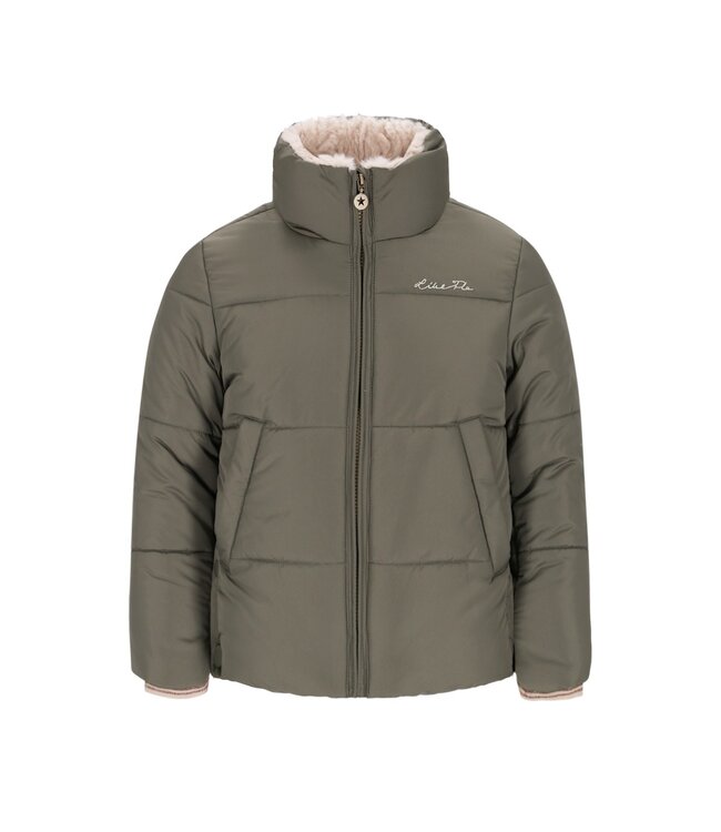 Like Flo winter winterjas meisjes - groen - Aelin - kort, capuchon
