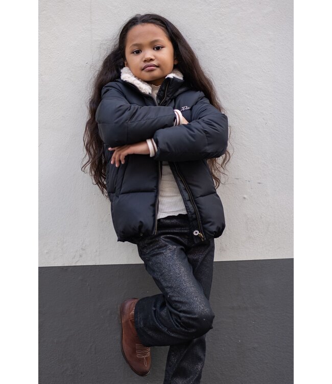 Like Flo winter winterjas meisjes - grijs - Aelin - kort, capuchon