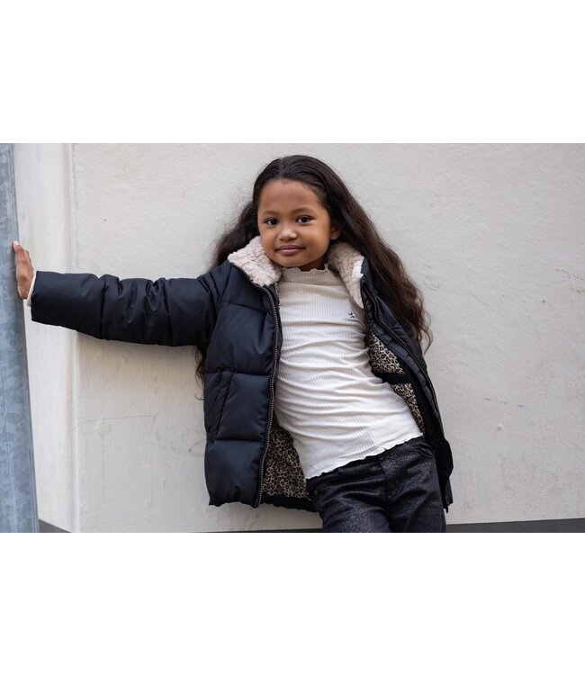 Like Flo winter winterjas meisjes - grijs - Aelin - kort, capuchon