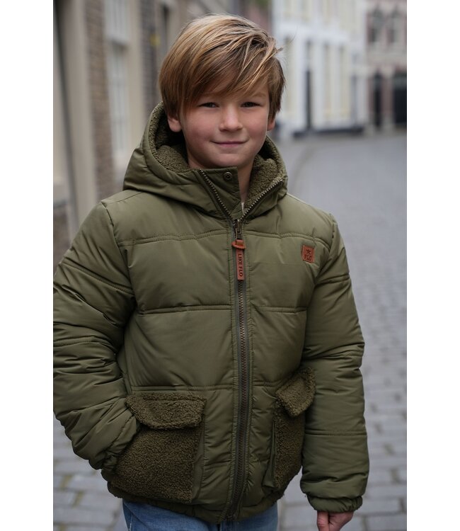 Like Flo winter winterjas jongens - groen - Albon - omkeerbaar, capuchon
