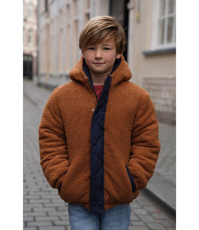 Like Flo winter winterjas jongens - navy blauw - Albon - omkeerbaar, capuchon