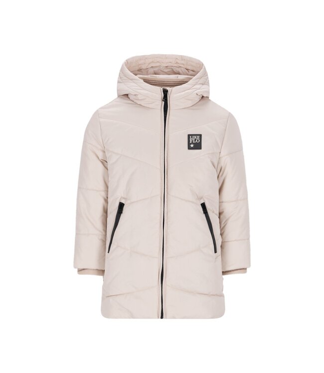 Like Flo winter winterjas meisjes - beige - Abbi - gewatteerd, capuchon
