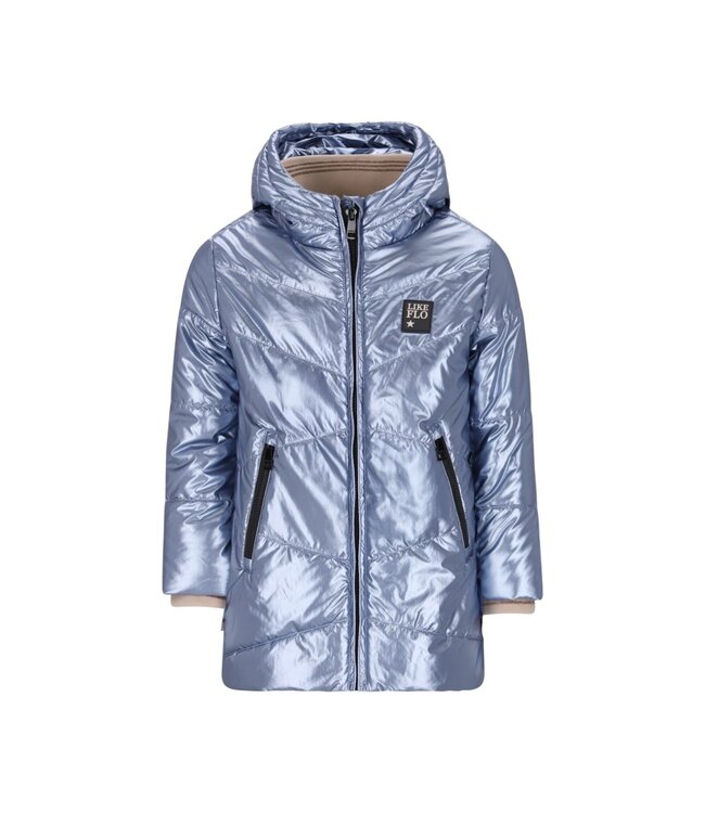 Like Flo winter winterjas meisjes - blauw - Abbi - gewatteerd, capuchon