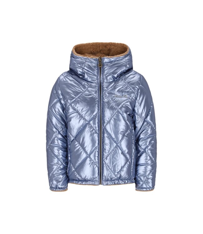 Like Flo winter winterjas meisjes - blauw - Aimee - kort, omkeerbaar, capuchon