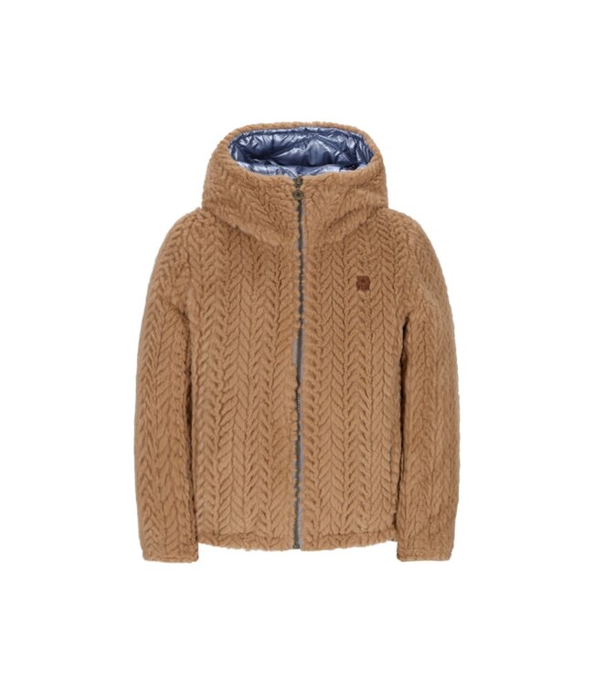 Like Flo winter winterjas meisjes - blauw - Aimee - kort, omkeerbaar, capuchon