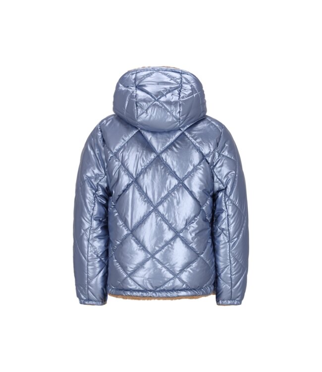 Like Flo winter winterjas meisjes - blauw - Aimee - kort, omkeerbaar, capuchon