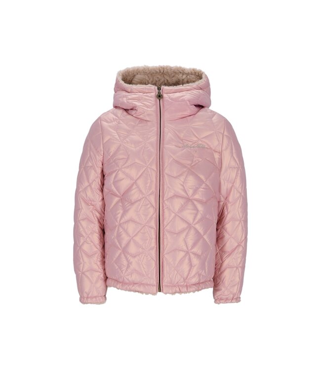 Like Flo winter winterjas meisjes - paars - Aimee - kort, omkeerbaar, capuchon