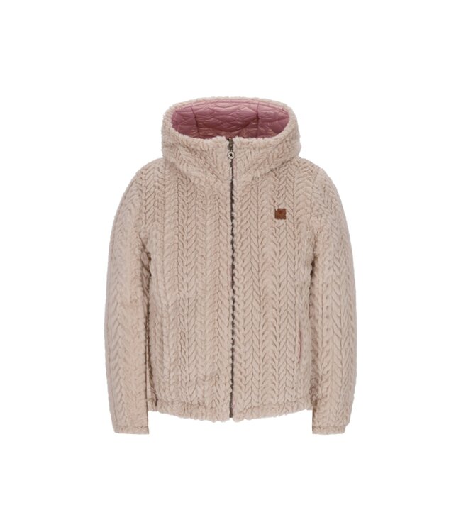 Like Flo winter winterjas meisjes - paars - Aimee - kort, omkeerbaar, capuchon