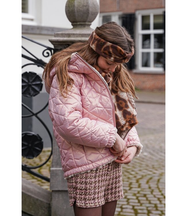 Like Flo winter winterjas meisjes - paars - Aimee - kort, omkeerbaar, capuchon