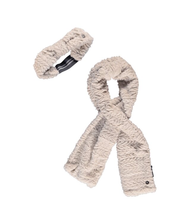 Like Flo winter sjaal + hoofdband meisjes - beige - Nine