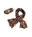 Like Flo winter sjaal + hoofdband meisjes - bruin - Nila - geweven, panter