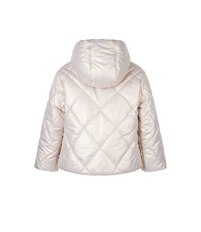 NoNo winter winterjas meisjes - beige - Button - kort, capuchon