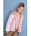 NoNo winter winterjas meisjes - roze - Bubble - dubbele capuchon, middellang