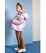 NoNo winter winterjas meisjes - roze - Bubble - dubbele capuchon, middellang