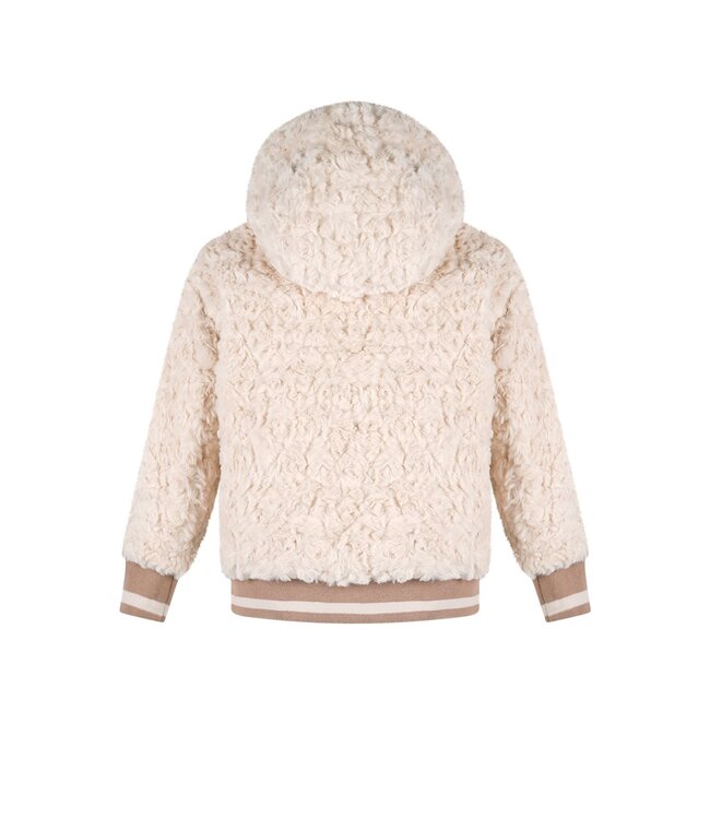 NoNo winter bomberjack meisjes - bruin - Bomby - omkeerbaar, capuchon