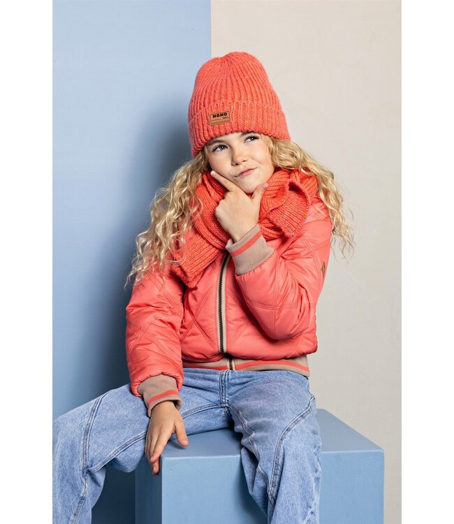 NoNo winter sjaal + muts set meisjes - beige - Raya - gebreid