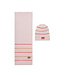 NoNo winter sjaal + muts set meisjes - roze - Razz - gestreept, gebreid