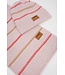 NoNo winter sjaal + muts set meisjes - roze - Razz - gestreept, gebreid