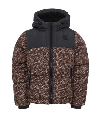 LOOXS 10sixteen winter jas meisjes - bruin/zwart - panter