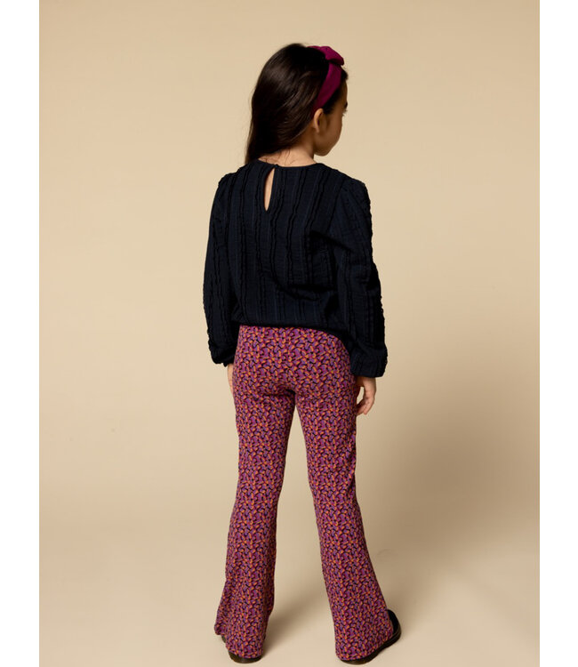 LOOXS Little winter crinckle broek meisjes - roze/paars -  confetti