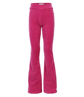 LOOXS Little winter velvet broek meisjes - roze- rib
