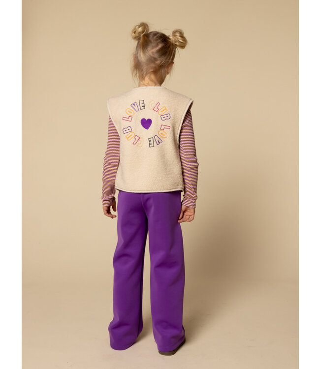 LOOXS Little winter sweat broek meisjes - paars - sportief/scuba