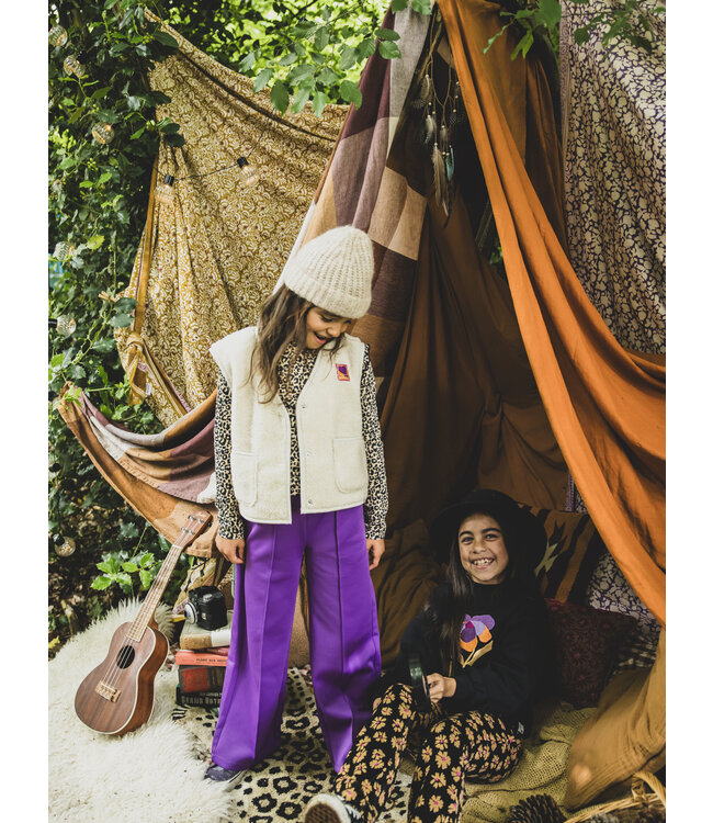 LOOXS Little winter sweat broek meisjes - paars - sportief/scuba