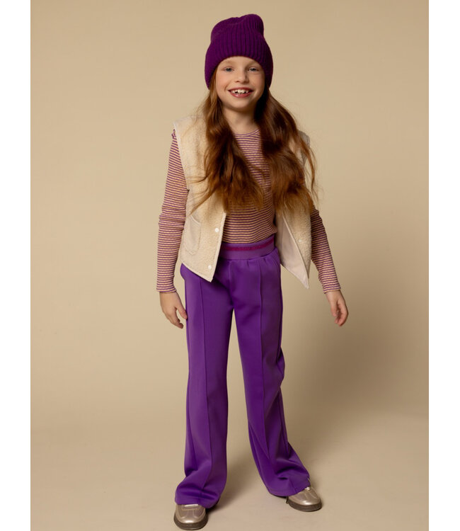 LOOXS Little winter sweat broek meisjes - paars - sportief/scuba