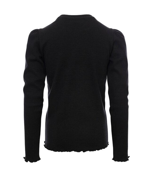 LOOXS Little winter rib top meisjes - grijs