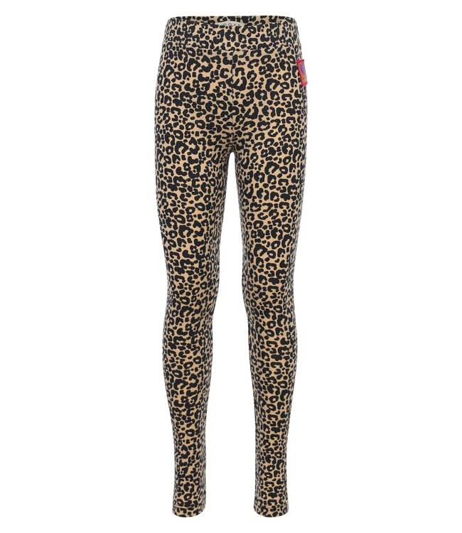 LOOXS Little winter legging meisjes - zand - luipaard