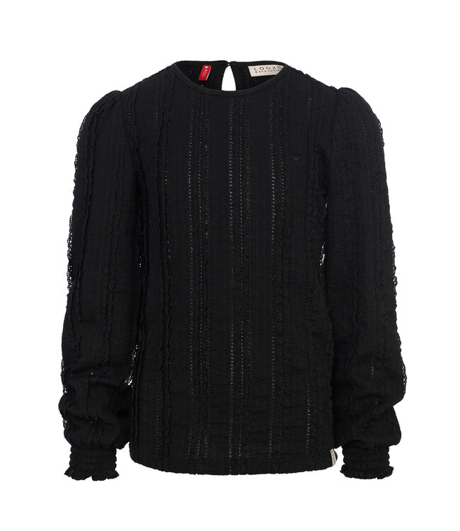 LOOXS Little winter top kant meisjes - grijs