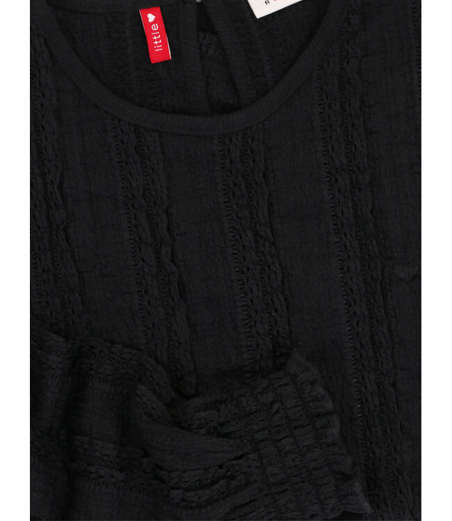 LOOXS Little winter top kant meisjes - grijs