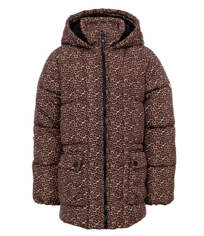 LOOXS Little winter jas meisjes - bruin/zwart - panter