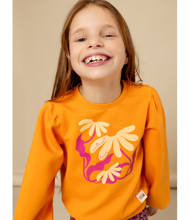 LOOXS Little winter sweater meisjes - oranje - sportief/scuba