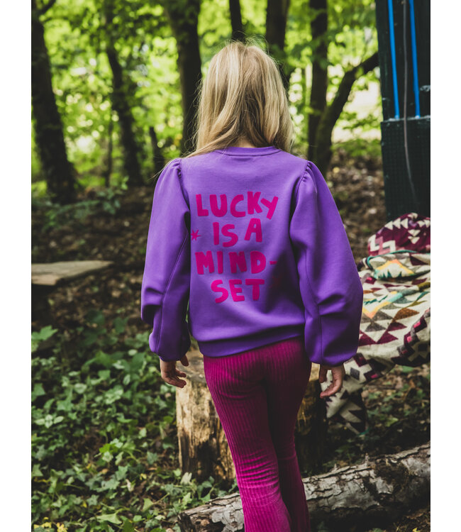 LOOXS Little winter sweater meisjes - paars - sportief/scuba