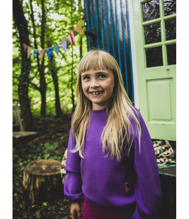 LOOXS Little winter sweater meisjes - paars - sportief/scuba