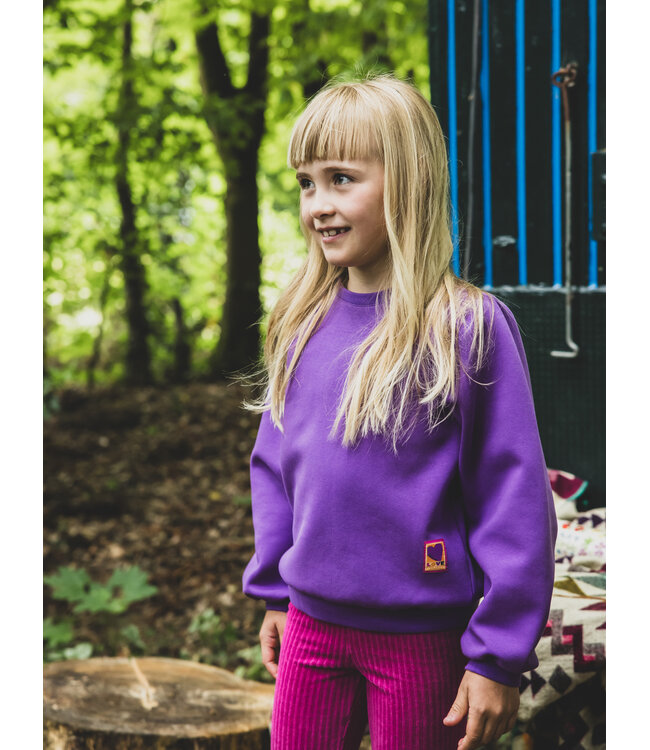 LOOXS Little winter sweater meisjes - paars - sportief/scuba