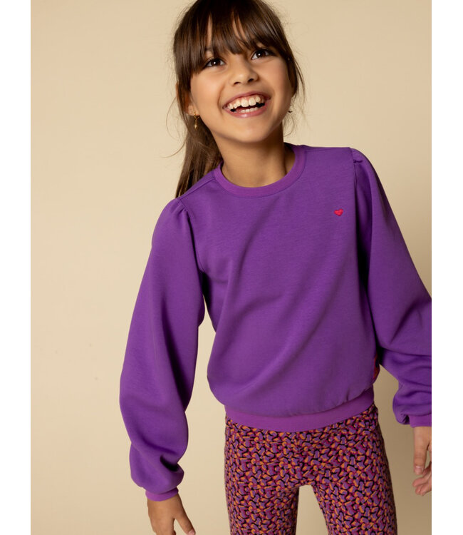 LOOXS Little winter sweater meisjes - paars - sportief/scuba