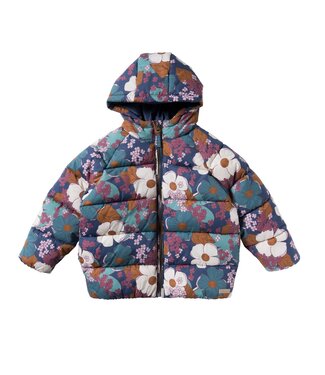 Your wishes winter winterjas meisjes - blauw - Florid Flare - puffer
