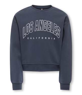 Kids ONLY winter sweater meisjes - blauw - KogSweat - loose fit