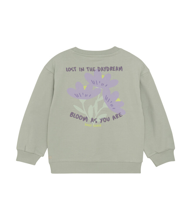 Daily7 winter sweater meisjes - groen - backprint