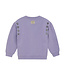Daily7 winter sweater meisjes - paars - borduursel op mouw