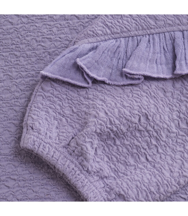 Daily7 winter t-shirt meisjes - Paars - longsleeve/ruffle