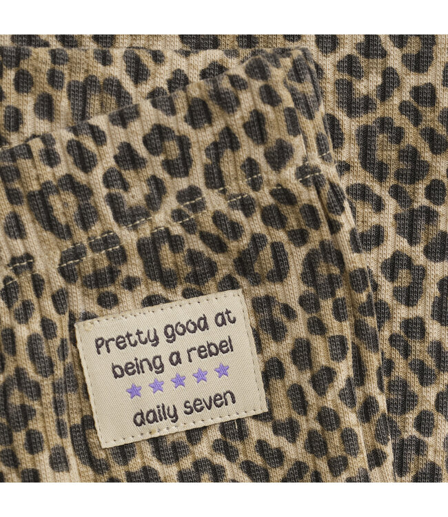 Daily7 winter flare broek meisjes - zand - animal
