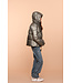 Geisha winter jas meisjes - groen - boxy - metallic
