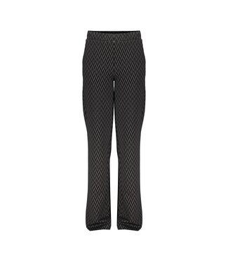 Geisha winter wide leg broek meisjes - zwart/wit - jacquard