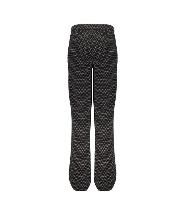 Geisha winter wide leg broek meisjes - zwart/wit - jacquard