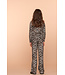 Geisha winter wide broek meisjes - zwart/zand - AOP luipaard