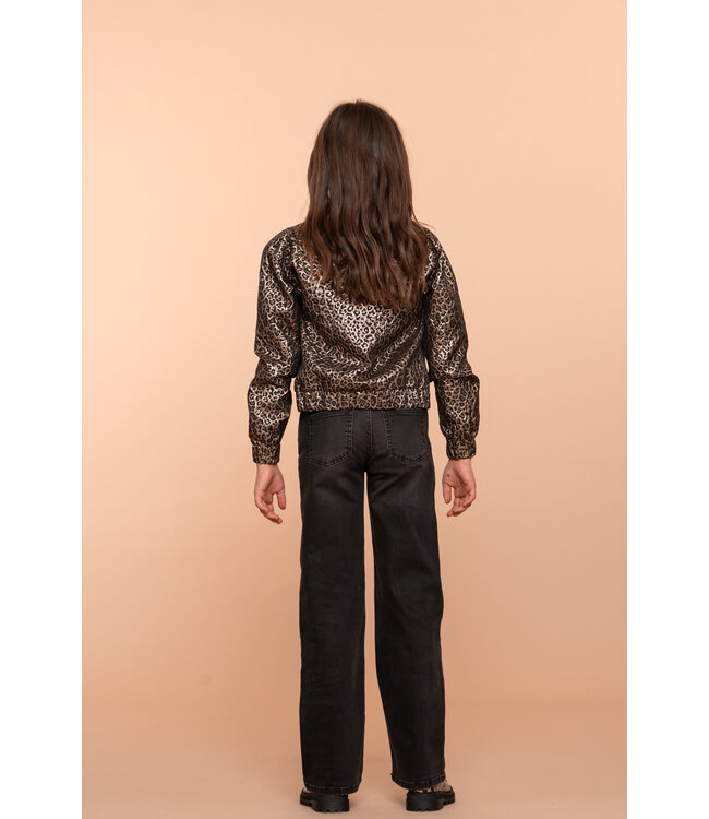 Geisha winter wide leg jeans meisjes - zwart